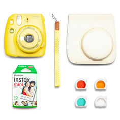 Фотоаппарат моментальной печати Fujifilm INSTAX MINI 9 YELLOW (PURPLE STAR SET)