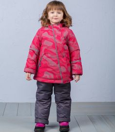 Комплект куртка/полукомбинезон Аврора Радуга, цвет: малиновый/серый Avrora