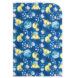 Пеленка Multi-Diapers непромокаемая для пеленального столика с рисунком, 1 шт, цвет: синий/рисунок