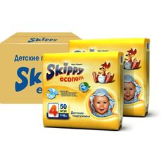 Подгузники Skippy Econom р. 4 (7-18 кг) 2х50 шт.