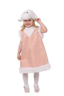 Карнавальный костюм Батик Овечка Карамелька сарафан/головной убор, цвет: белый