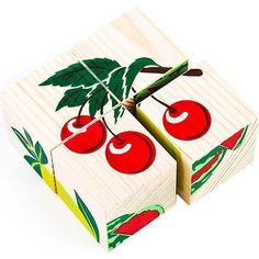Кубики Томик Фрукты-ягоды (4 штуки)