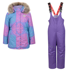 Комплект куртка/полукомбинезон StellaS Kids Pshenitsa, цвет: сиреневый