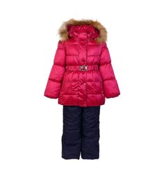 Комплект куртка/полукомбинезон Oldos Фания, цвет: розовый/синий