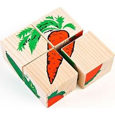 Кубики Томик Овощи (4 штуки)