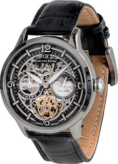 Мужские часы в коллекции Skeleton Мужские часы Carl von Zeyten CVZ0058BK