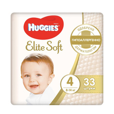 Подгузники Huggies Elite Soft 4 (8-14 кг) 33 шт