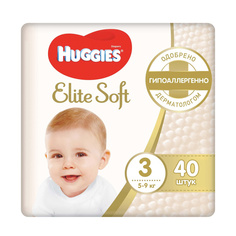 Подгузники Huggies Elite Soft 3 (5-9 кг) 40 шт