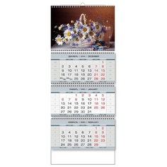 Календарь квартальный Цветы на 2020 год Экслибрис