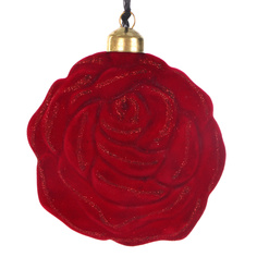 Роза декоративная Kaemingk на елку 10см
