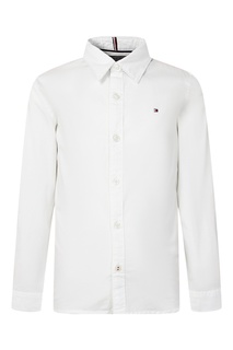 Приталенная белая рубашка на пуговицах Tommy Hilfiger Kids
