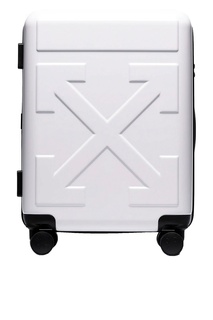 Белый дорожный чемодан Off White