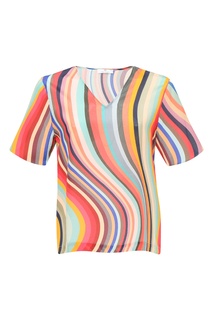 Блуза из цветного шелка Paul Smith