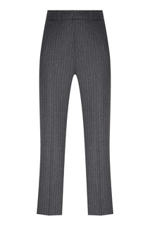 Серые брюки в полоску Sandro