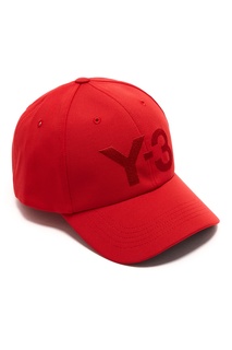 Красная бейсболка с вышитым логотипом Y-3