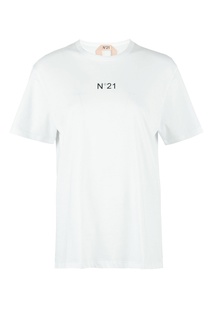 Белая футболка из хлопка No21