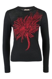 Черный джемпер с рисунком No21