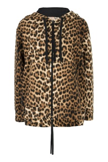 Худи с леопардовым принтом No21