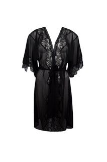 Черный полупрозрачный халат Lise Charmel