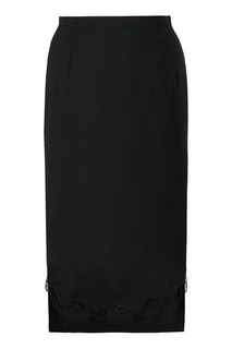 Черная юбка с асимметричной отделкой No21