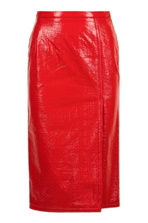 Красная блестящая юбка No21