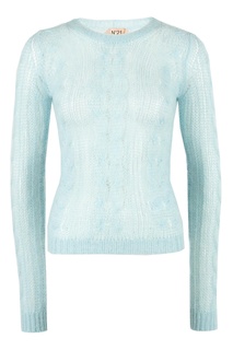 Голубой ажурный джемпер No21