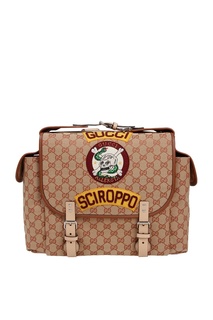 Коричневый рюкзак с монограммами Gucci Kids