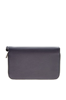 Темно-синий клатч на молнии Canali