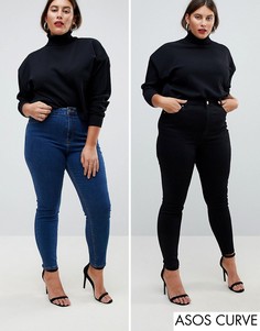 Комплект из 2 джинсов скинни ASOS DESIGN Curve - Скидка 16%-Мульти
