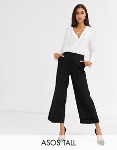 Комбинируемые строгие кюлоты ASOS DESIGN Tall-Черный