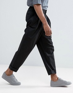 Черные широкие брюки ASOS DESIGN-Черный