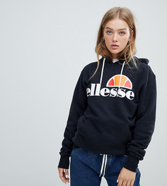 Худи бойфренда с логотипом на груди Ellesse-Черный