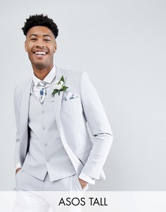 Серый приталенный пиджак ASOS TALL Wedding