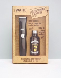 Подарочный набор с электрическим триммером и маслом для бороды Wahl-Бесцветный