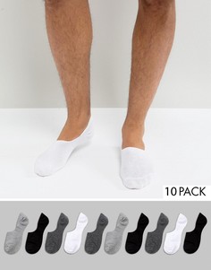 10 пар невидимых носков ASOS DESIGN-Мульти