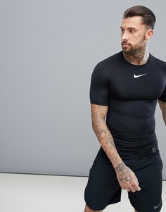 Черная компрессионная футболка Nike Training Рro 838091-010-Черный