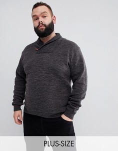 Джемпер с шалевым воротником French Connection PLUS-Серый