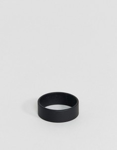 Черное матовое кольцо на мизинец ASOS DESIGN-Черный
