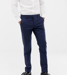 Темно-синие супероблегающие брюки из ткани с добавлением шерсти Noose & Monkey-Темно-синий