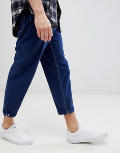 Синие расклешенные джинсы с контрастными строчками ASOS-Синий