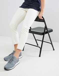 Светло-бежевые укороченные джинсы слим Brooklyn Supply Co.-Синий