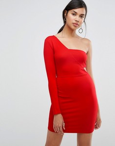 Платье-мини на одно плечо Ivyrevel-Красный