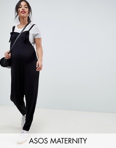 Трикотажный комбинезон ASOS DESIGN Maternity-Черный