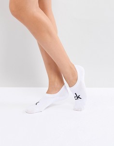 Невидимые носки в стиле ретро с логотипом Calvin Klein-Белый