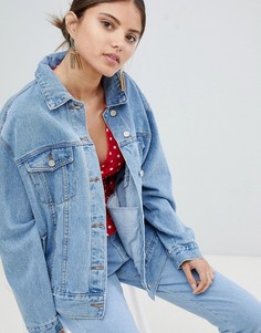 Джинсовая oversize-куртка Missguided-Синий