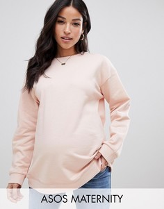 Розовый свитшот ASOS DESIGN Maternity ultimate