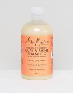 Шампунь с экстрактами кокоса и гибискуса Shea Moisture Curl & Shine-Бесцветный