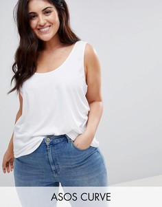 Белая майка ASOS DESIGN Curve-Белый