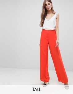Широкие брюки в горошек Y.A.S Tall-Красный