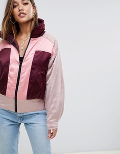 Бомбер в стиле колор блок ASOS DESIGN-Мульти